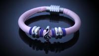 Baby Pink Leather Music Note Clef Bracelet