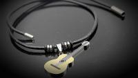 Acoustic Guitar 2 Tone Titanium & Leather Choker