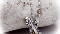 Acoustic Crystal Guitar Music Necklace