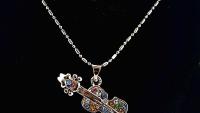 Acoustic Crystal Guitar Music Necklace
