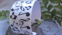Cuff Notes Bangle Black and White