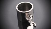 Wide Ring With Music Note Dangle Charm Stainless Steel