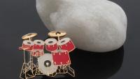 Drum Kit Pin Badge - 7 Piece Kit