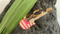 Guitar Ring Adjustable In Pink