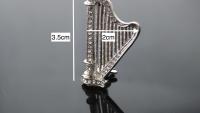 Harp Pin Brooch