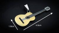 Acoustic Guitar 2 Tone Titanium & Leather Choker