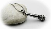 Microphone Pendant "Jumbo Super Size" Stainless Steel