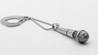 Microphone Pendant "Jumbo Super Size" Stainless Steel