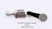 Microphone pin badge range