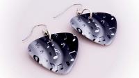 Music Note Guitar Pick Jewellery Set - "Night & Day Notes" Design