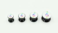 Music Note Ear Plug Expander Tunnel Colourful