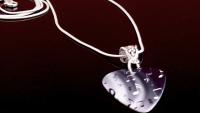 Music Note Guitar Pick Jewellery Set - "Night & Day Notes" Design