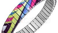 Stainless Steel 2-tone Geometric Tag Charm Chain Necklace