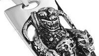Wolf Skull Snake Rasta Tag Biker Pendant