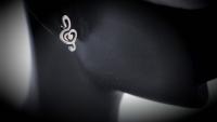 Treble Clef Earrings in Stainless Steel