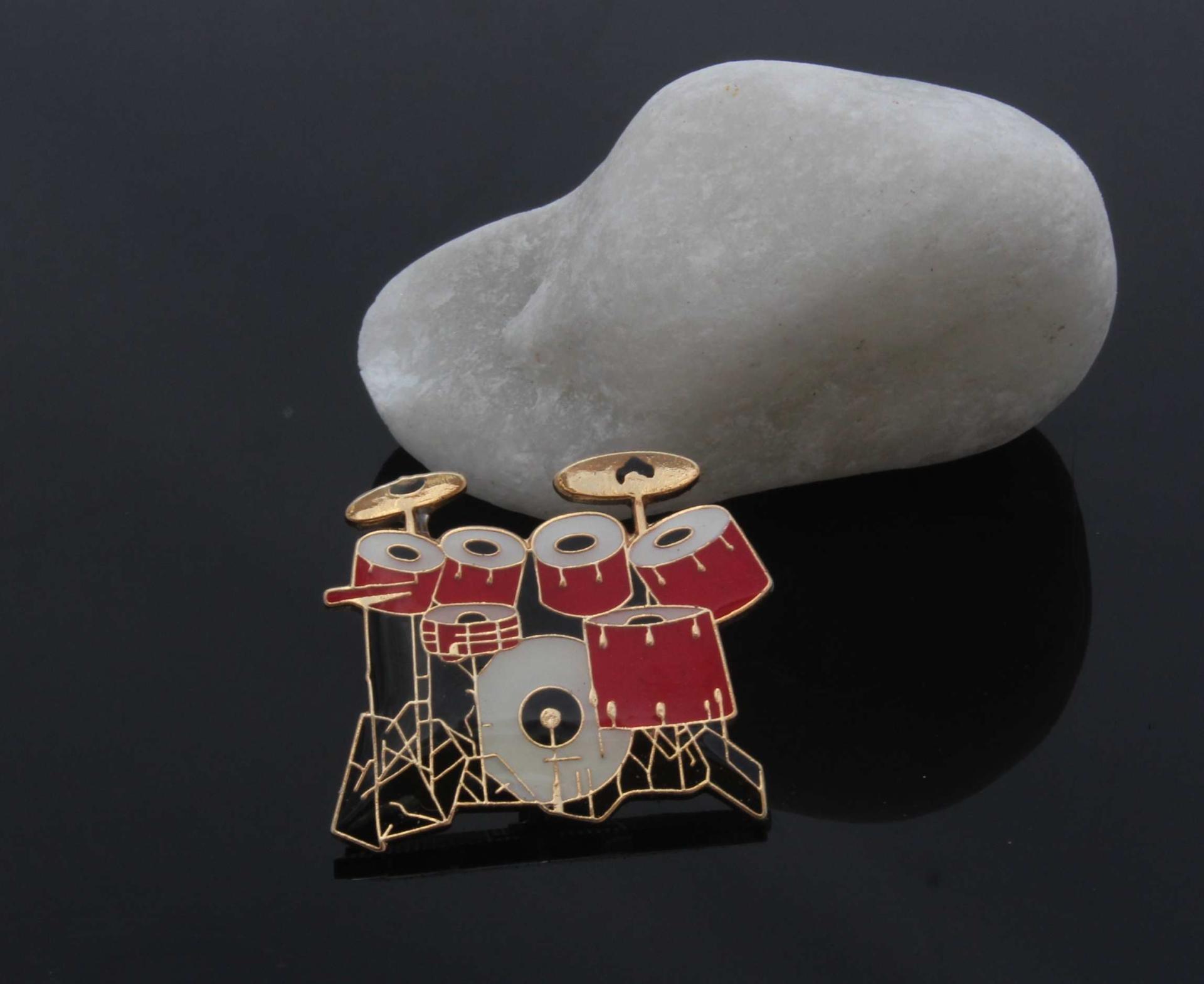 Drum Kit Pin Badge - 7 Piece Kit