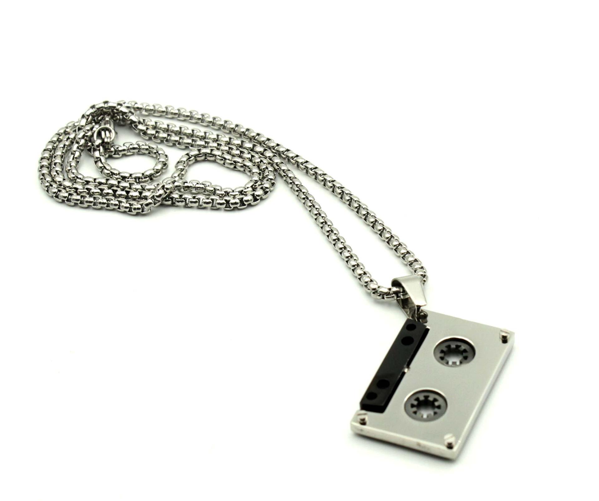Audio Tape Stainless Steel Pendant Pendant - Customisable