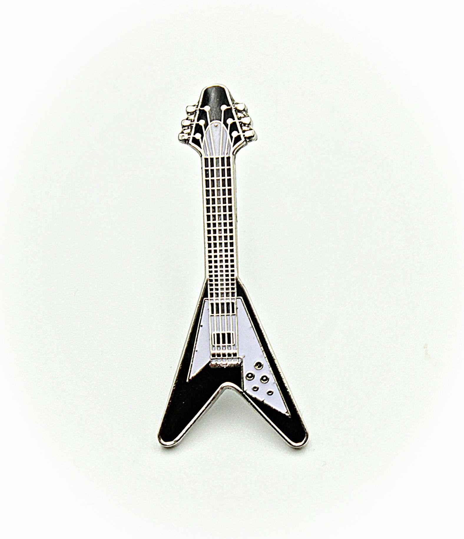 Gibson Flying V Style Guitar Pin Badge