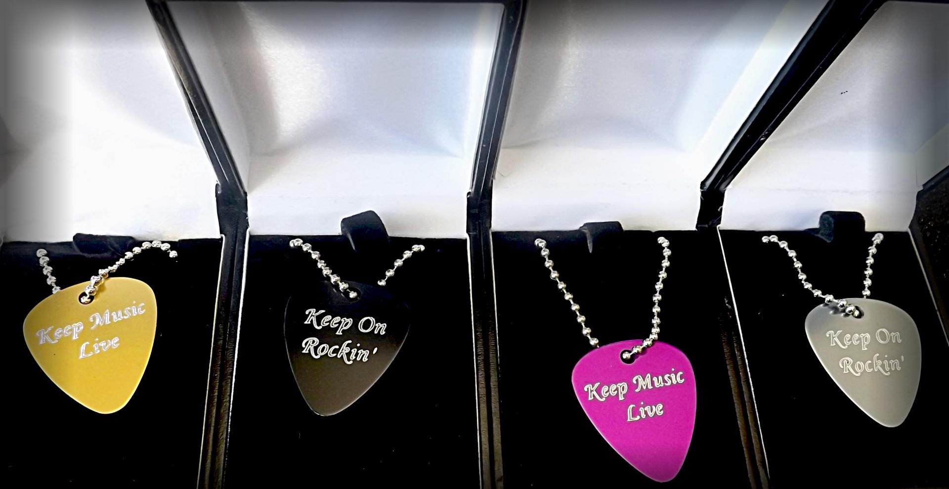 Guitar Pick Metal Necklace