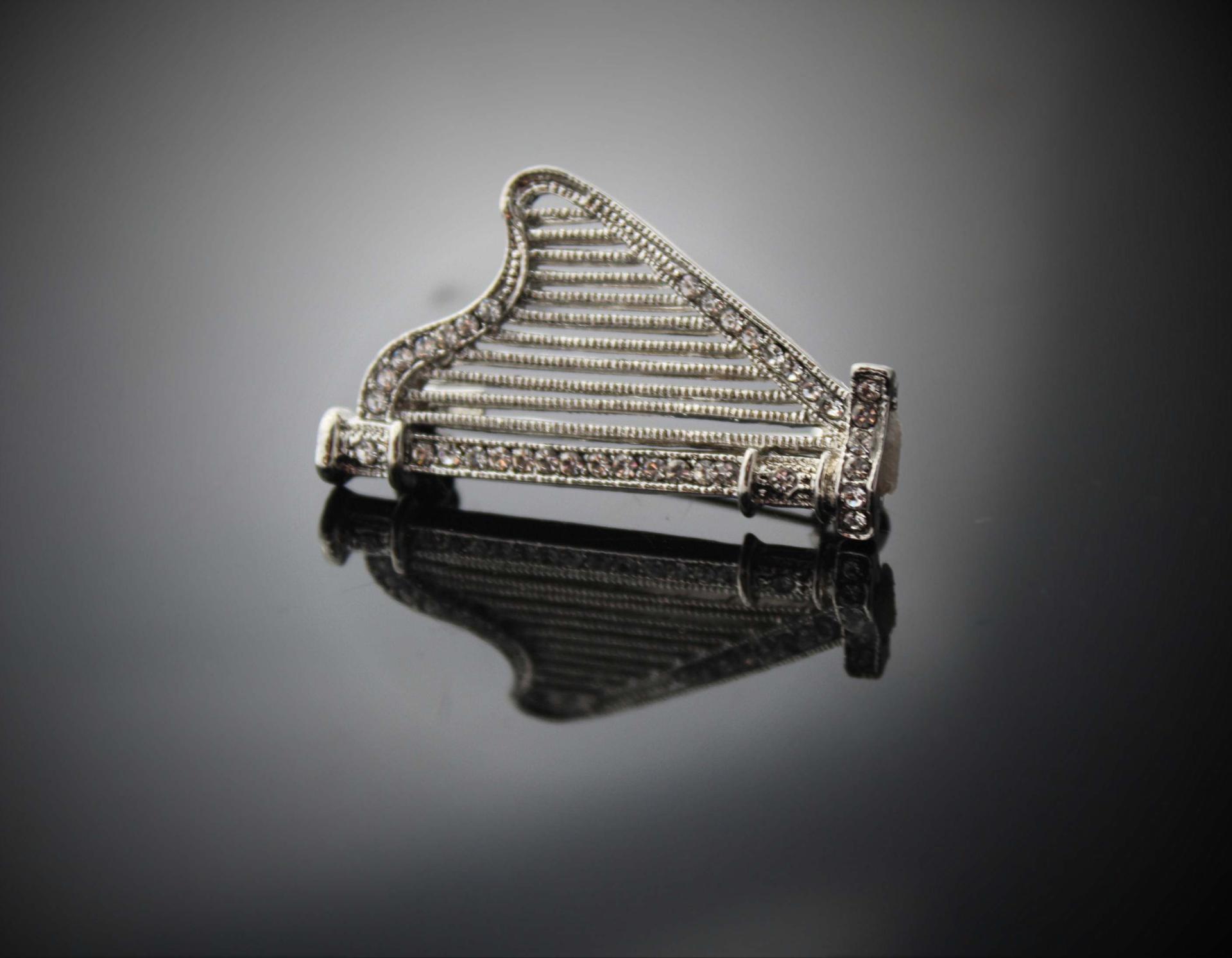 Harp Pin Brooch