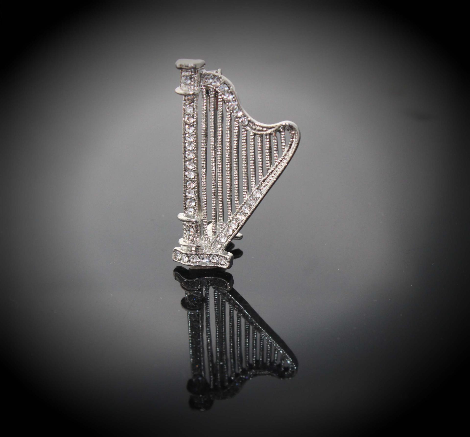 Harp Pin Brooch