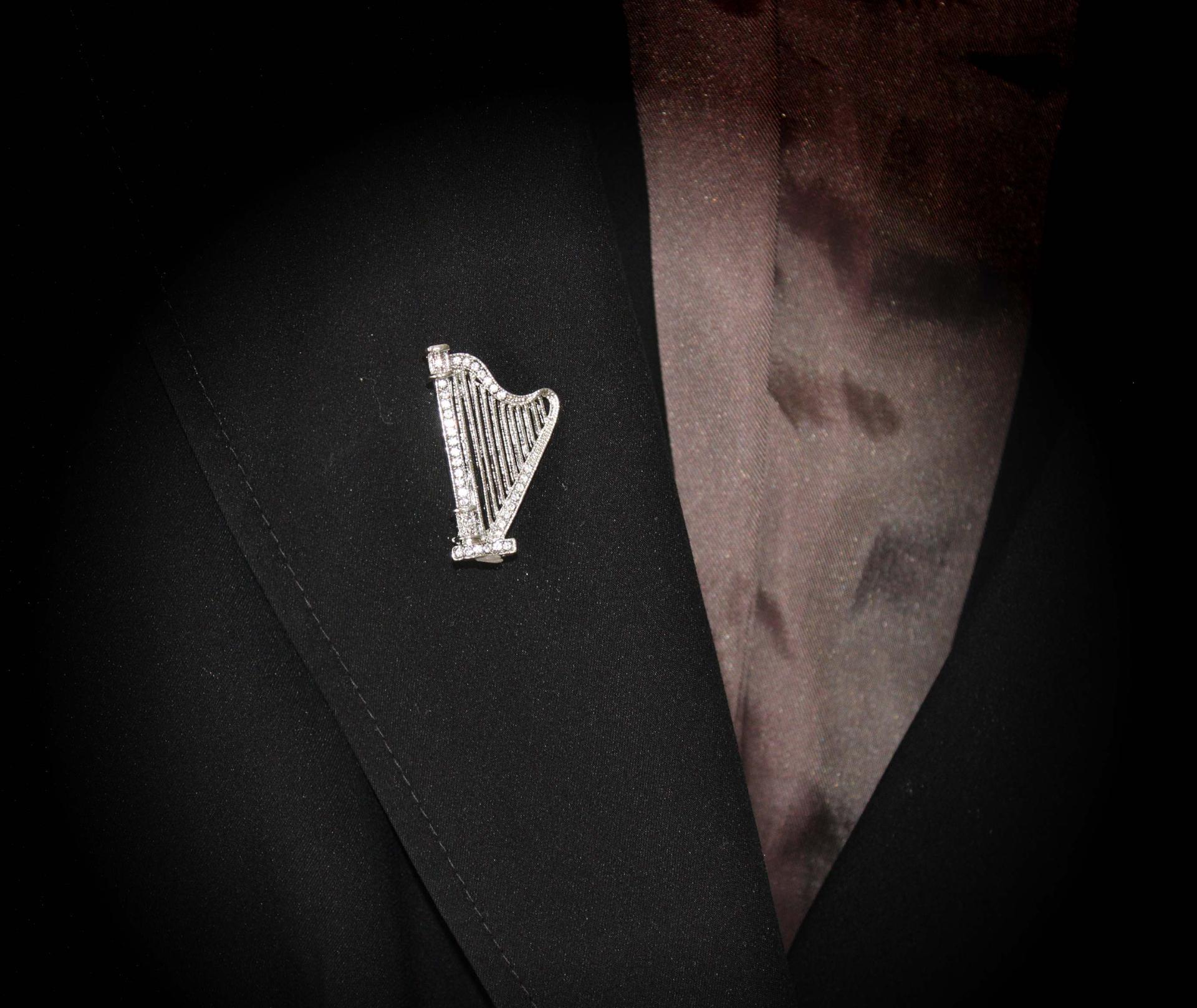 Harp Pin Brooch