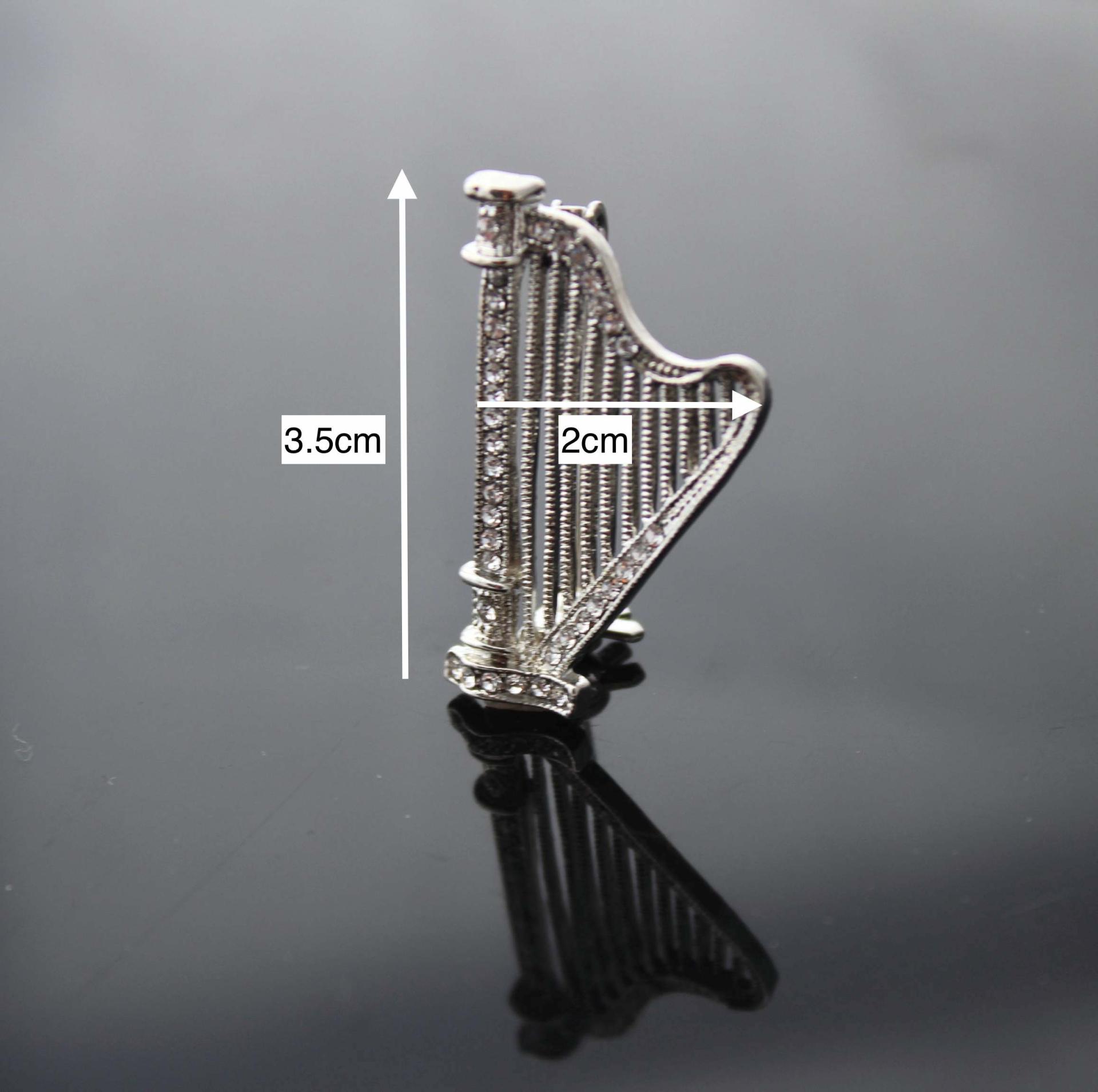 Harp Pin Brooch