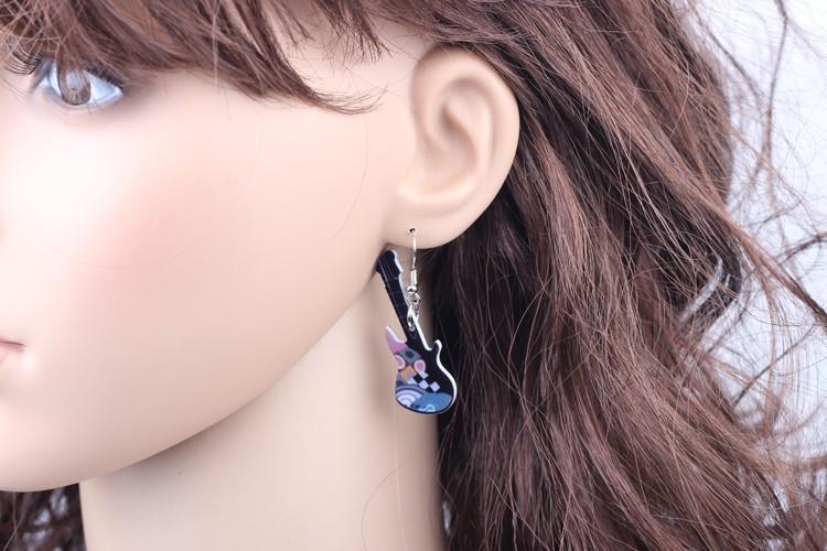 Guitar Earrings - Retro Style