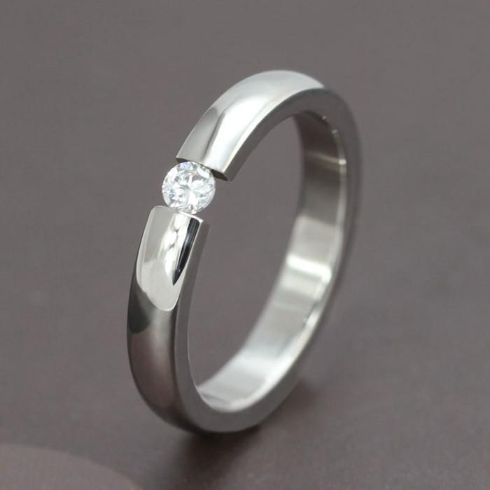 Titanium Steel Platinum Plated Ring