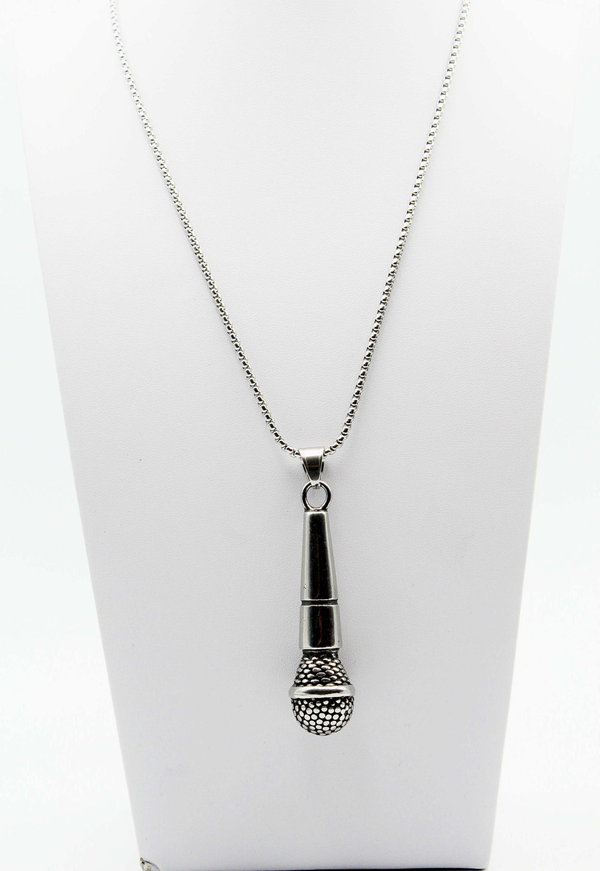Microphone Pendant "Jumbo Super Size" Stainless Steel