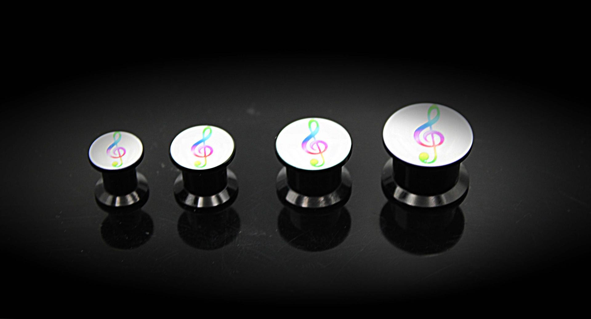 Music Note Ear Plug Expander Tunnel Colourful
