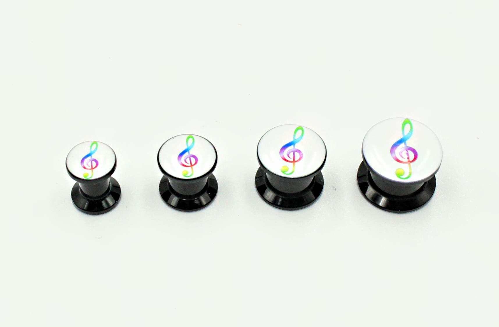 Music Note Ear Plug Expander Tunnel Colourful