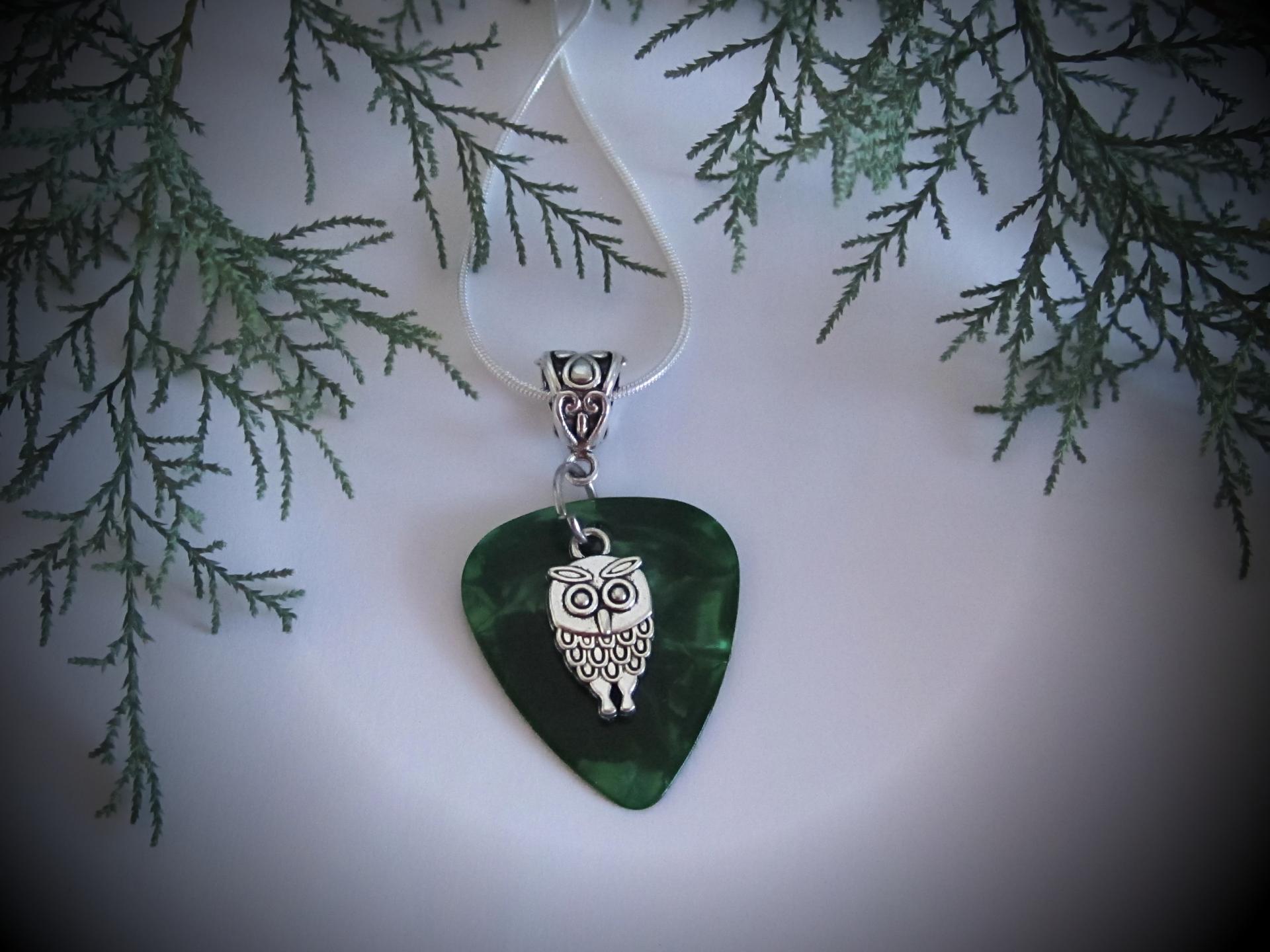 Owl Necklace & Choker on Guitar Pick