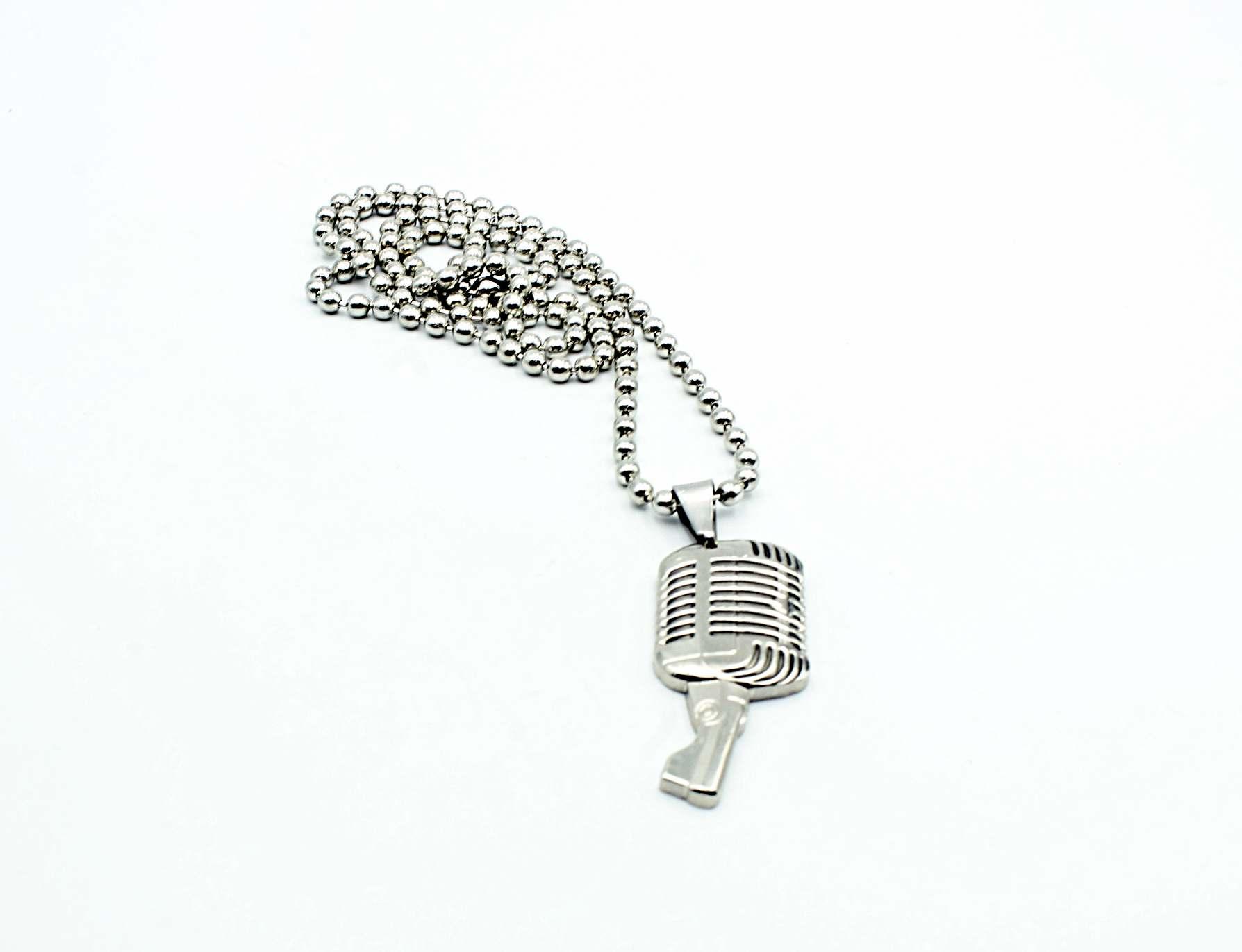 Microphone Pendant Retro Vintage Style - 3D