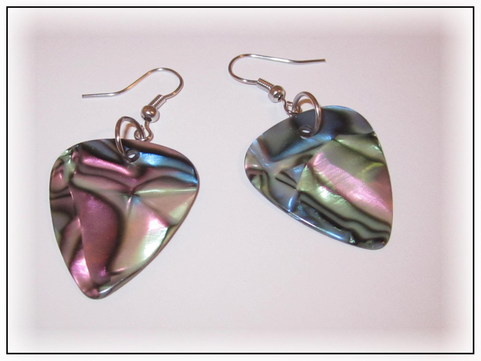 Seashell Guitar Pick Earrings