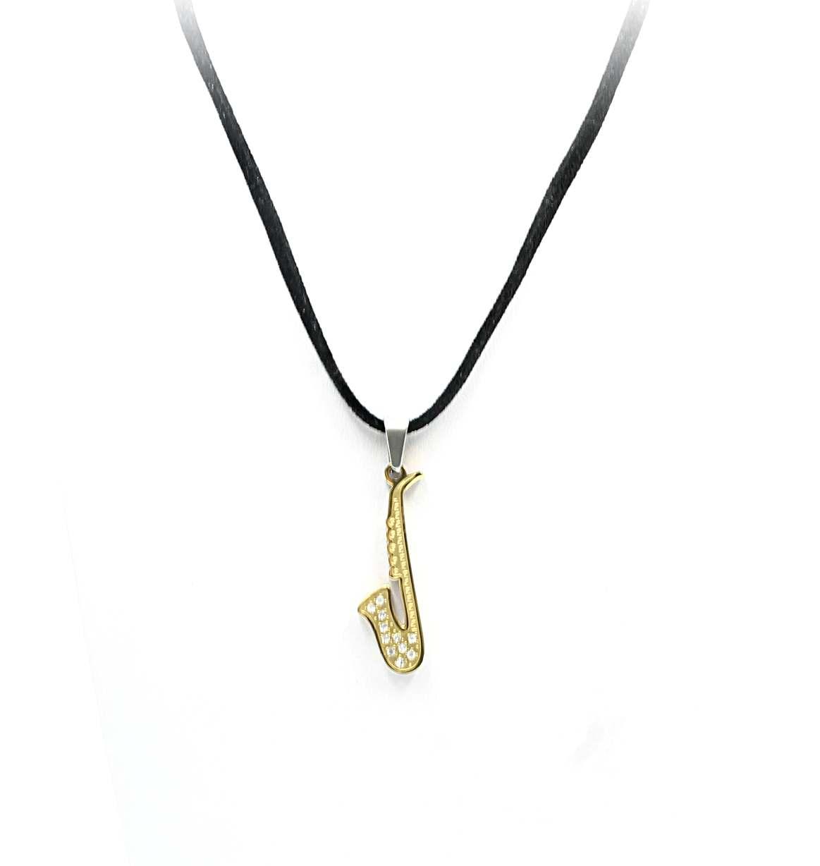 Sax Pendant in Gold - Stainless Steel