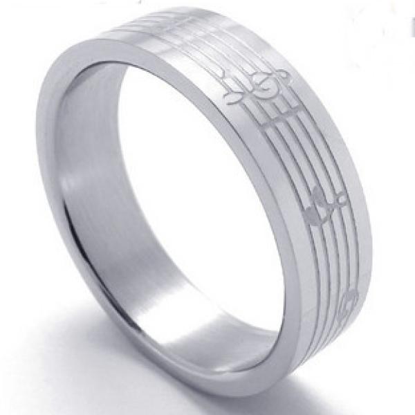 Stainless Steel Music Note Ring